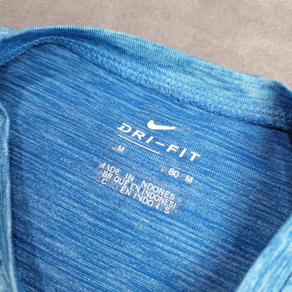 Nike‎ Dri-FIT Blue Space Dye Swoosh Athletic T-Shirt 12M C153-U2W